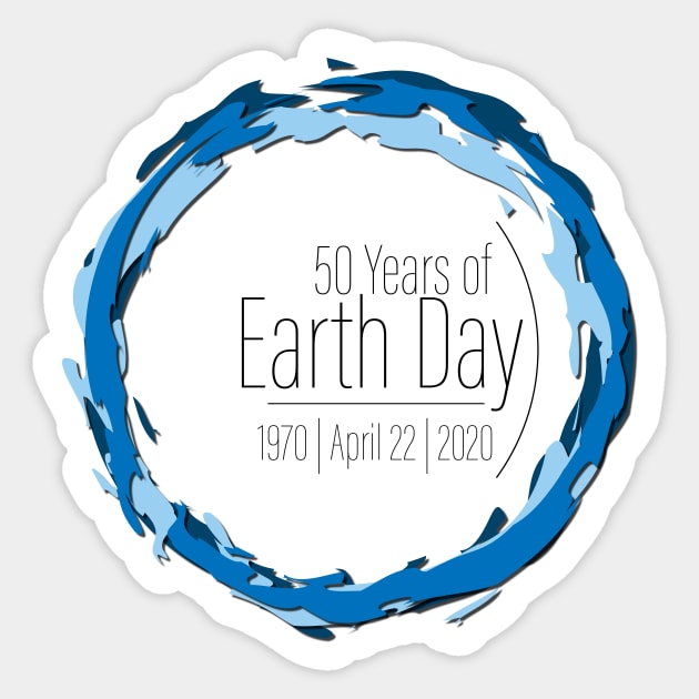 50 Years of Earth Day! Sticker by Shirtacle